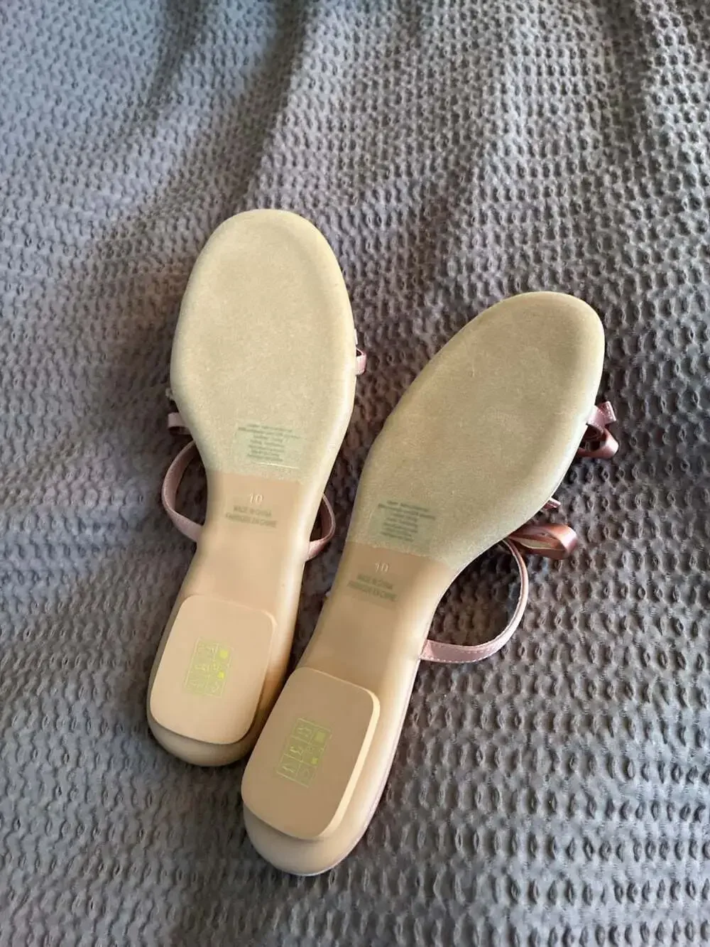 Jeffrey Campbell for Free People Satin Bow Slide Sandals in Pink